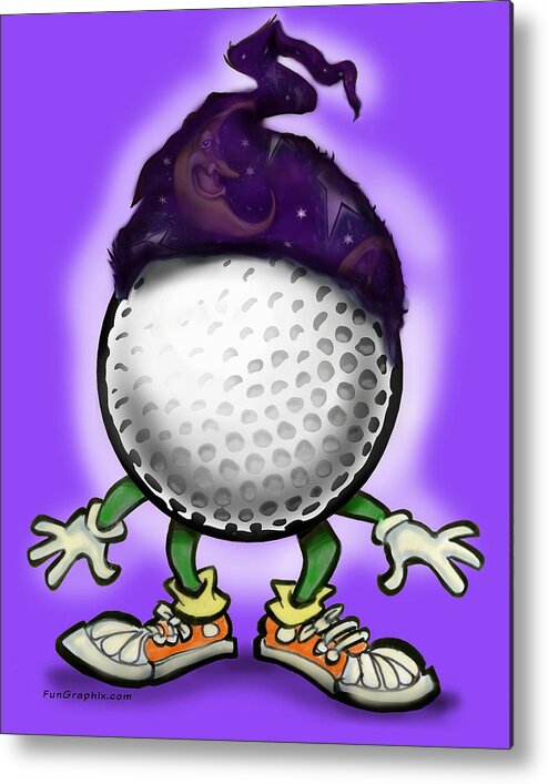 Golf Metal Print featuring the digital art Golf Wizard by Kevin Middleton