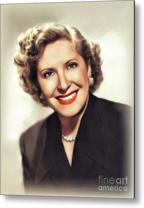 Gracie Metal Print featuring the painting Gracie Allen, Vintage Actress by Esoterica Art Agency