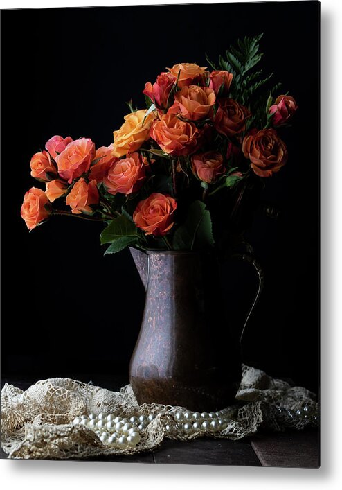 Roses Metal Print featuring the photograph Grandmother's Roses by Holly Ross