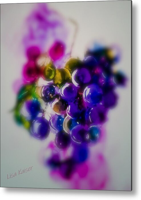 Grape Metal Print featuring the digital art Grape Extract by Lisa Kaiser