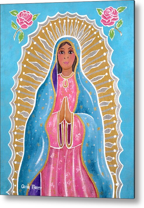 Guadalupe Metal Print featuring the painting Guadalupe of the Light by Candy Mayer