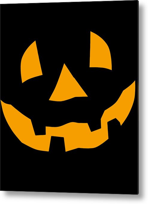 Funny Metal Print featuring the digital art Halloween Pumpkin by Flippin Sweet Gear