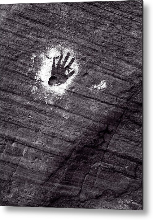 Canyon De Chelly Metal Print featuring the photograph Hand Pictograph by Jeff White