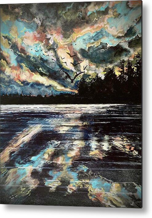 Nature Metal Print featuring the painting Harmony by Joel Tesch