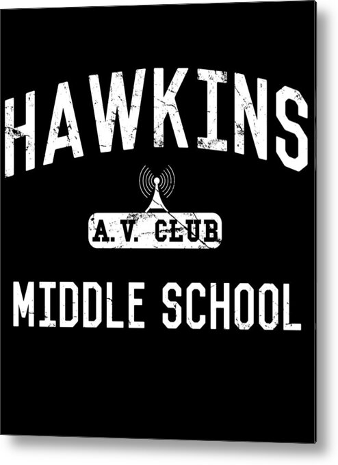 Funny Metal Print featuring the digital art Hawkins Middle School Av Club by Flippin Sweet Gear