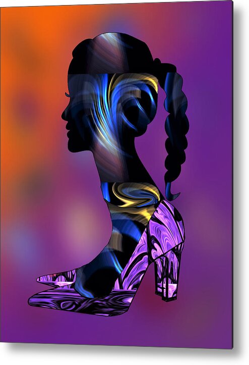 Abstract Metal Print featuring the digital art Head Over Heels - No.1 by Ronald Mills