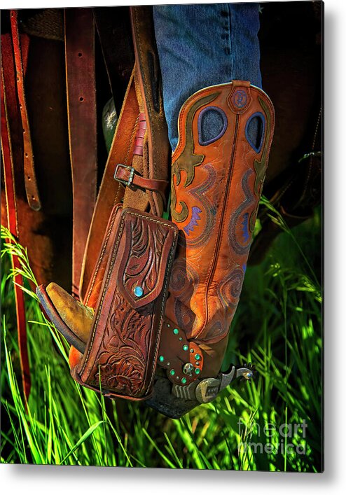 Jon Burch Metal Print featuring the photograph Heels Down by Jon Burch Photography