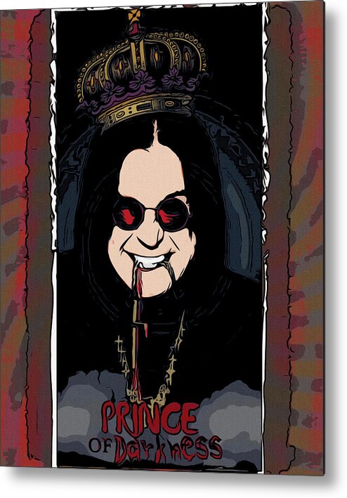 Ozzy Osbourne Metal Print featuring the digital art Hellraiser by Christina Rick