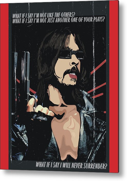 Dave Grohl Metal Print featuring the digital art Hes Back by Christina Rick