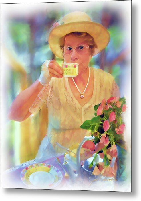 Tea Metal Print featuring the painting High Tea by Joel Smith