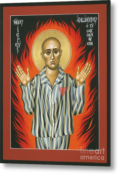 William Hart Mcnichols Metal Print featuring the painting Holy Priest Anonymous One of Sachsenhausen 013 by William Hart McNichols