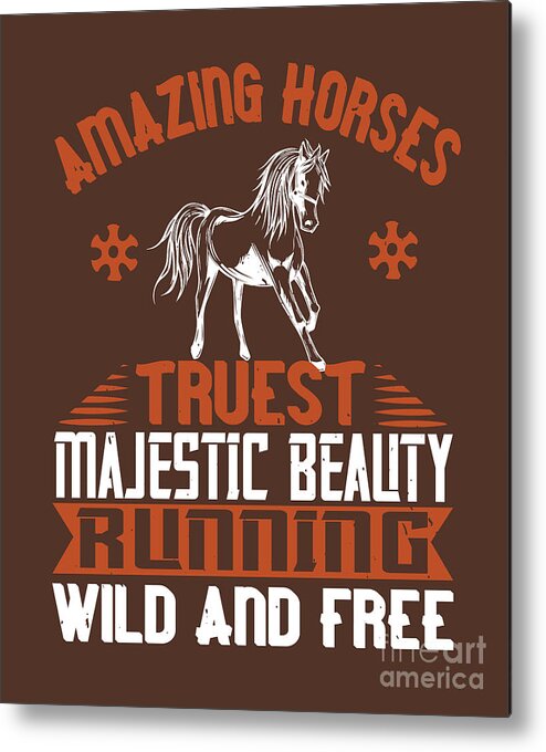 Majestic Horse Monogram Metal Sign