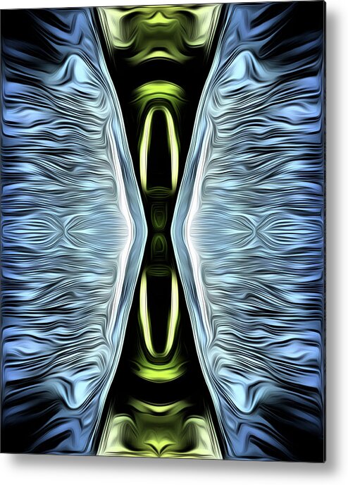 Abstract Art Metal Print featuring the digital art Hourglass Abstract by Ronald Mills