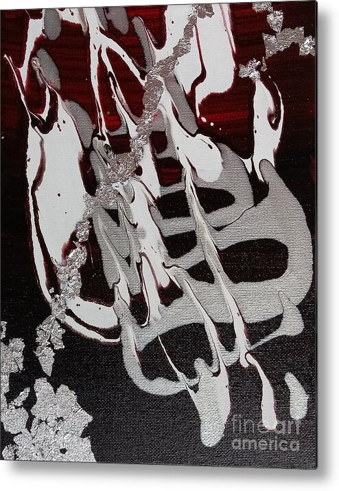 Abstract Art Metal Print featuring the mixed media Intensity 1 by Nereida Rodriguez