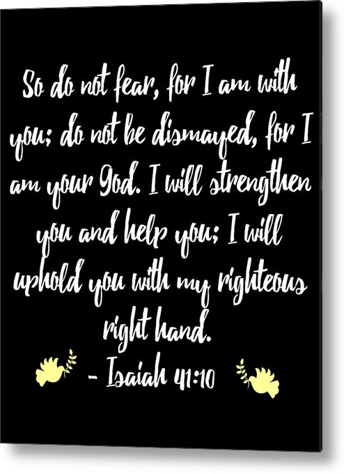 Funny Metal Print featuring the digital art Isaiah 4110 Bible by Flippin Sweet Gear