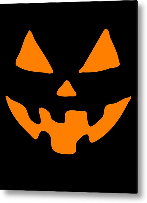 Halloween Metal Print featuring the digital art Jack-O-Lantern Pumpkin Halloween by Flippin Sweet Gear