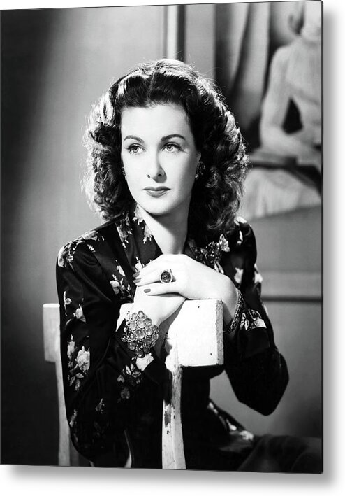 Joan Bennett Metal Print featuring the photograph JOAN BENNETT in THE WOMAN ON THE BEACH -1947-, directed by JEAN RENOIR. by Album