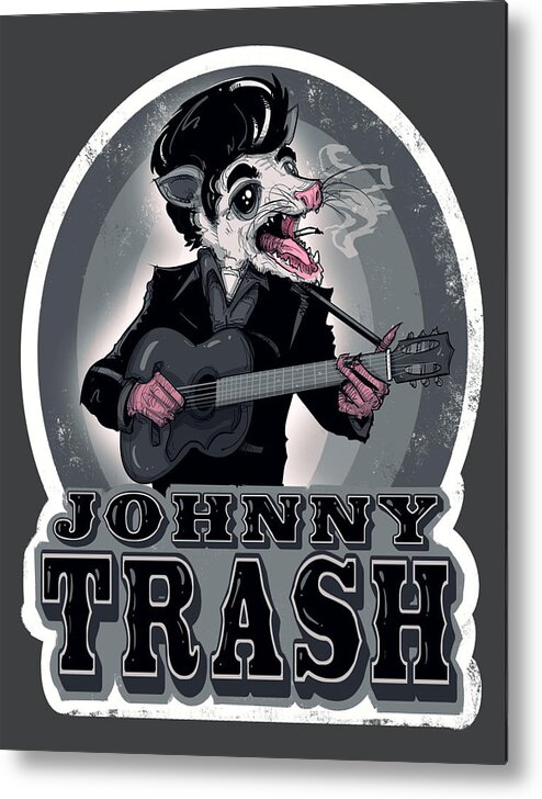 Trash Metal Print featuring the drawing Johnny Trash by Ludwig Van Bacon
