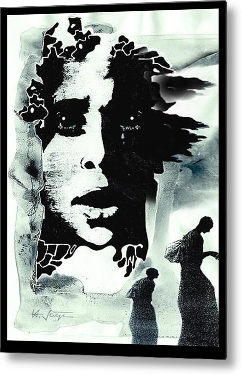 Lament Metal Print featuring the mixed media Lament by Hartmut Jager