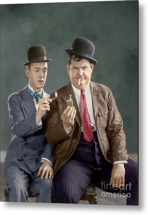 Laurel And Hardy Metal Print featuring the photograph Laurel and Hardy by Franchi Torres