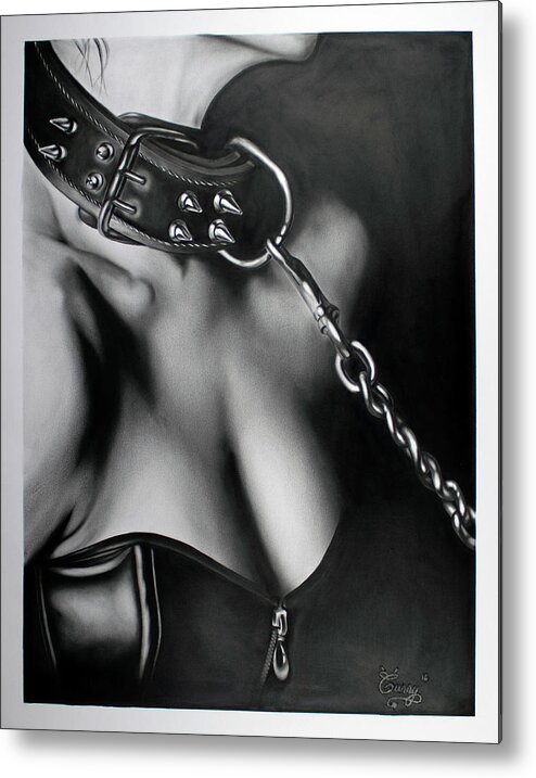 Bdsm Metal Print featuring the painting Lead Me by Myron Curry