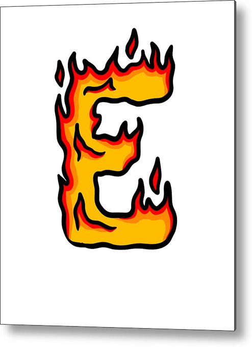 Letter E Graffiti Alphabet, E Typography Orange letter E, Fire
