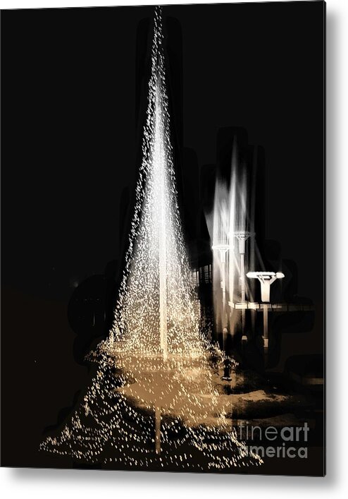 Digital Metal Print featuring the photograph Light in the Dark by Alexandra Vusir