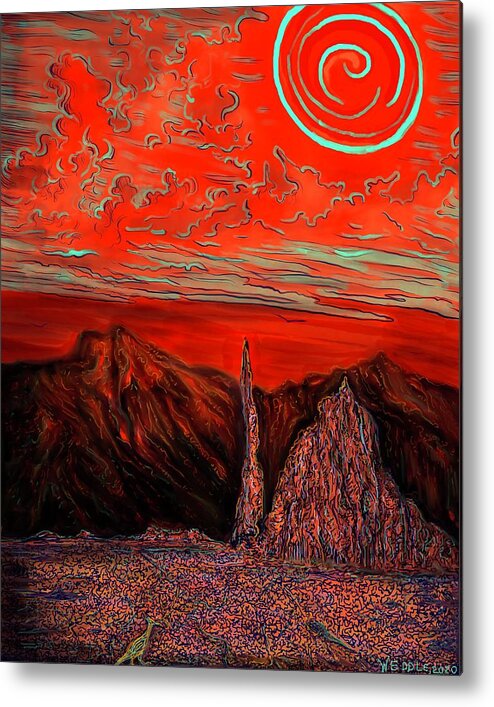 Landscape Metal Print featuring the digital art Liminal by Angela Weddle