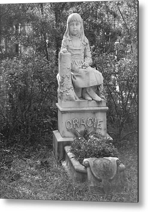 Gracie Metal Print featuring the photograph Little Miss Gracie BW by Lee Darnell
