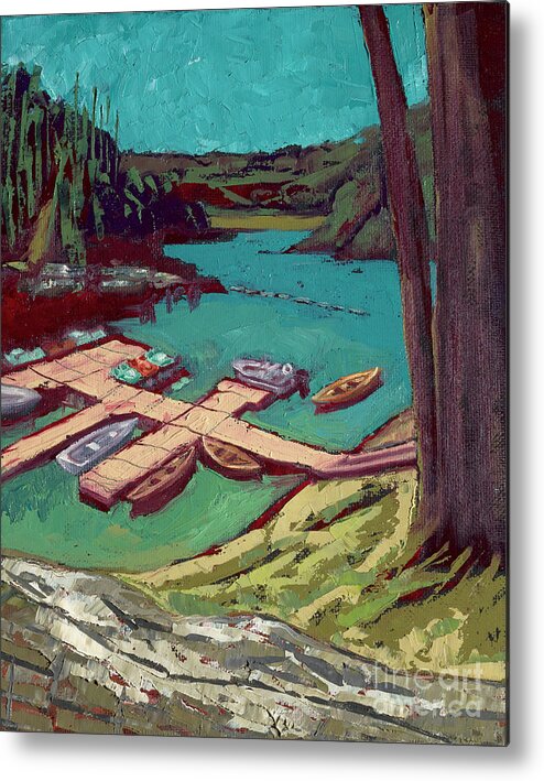 Kayak Metal Print featuring the painting Loch Lomond by PJ Kirk
