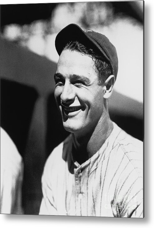 People Metal Print featuring the photograph Lou Gehrig by National Baseball Hall Of Fame Library