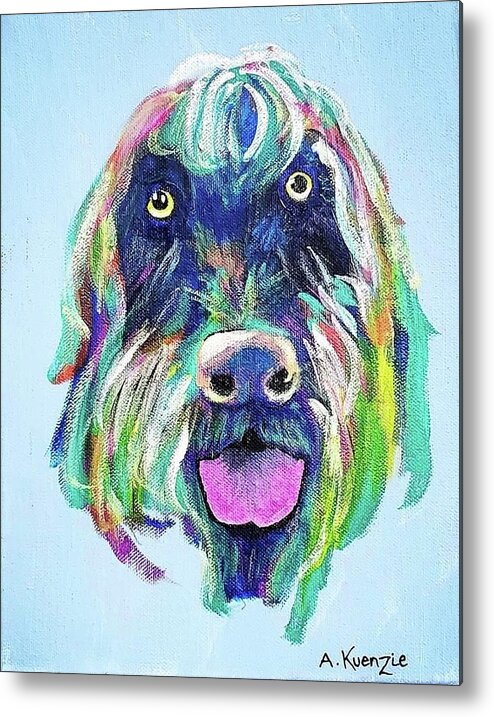 Labradoodle Metal Print featuring the painting Lucydoodle Doodle by Amy Kuenzie