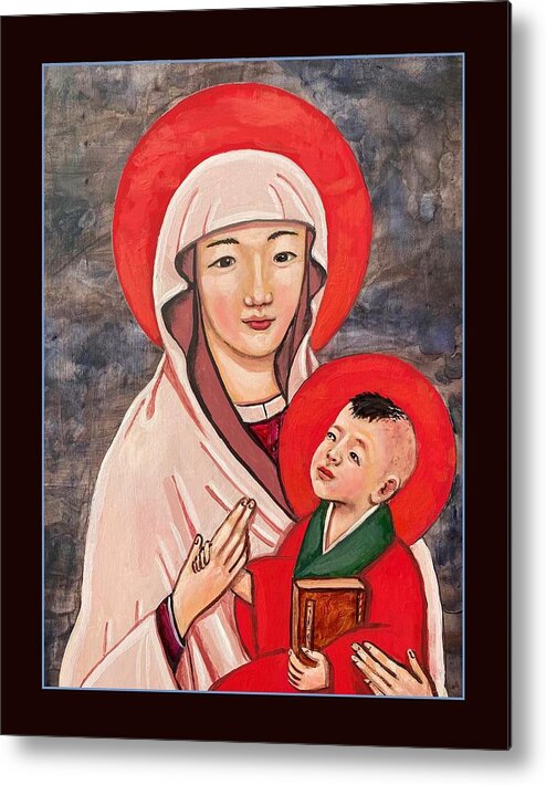  Metal Print featuring the painting Madonna and Child by Kelly Latimore