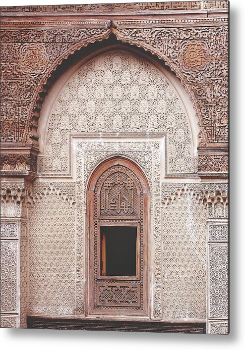 Morocco Metal Print featuring the photograph Madrasa Window by Lupen Grainne