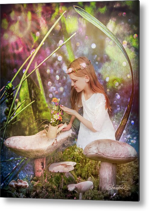 Magical Metal Print featuring the photograph Magical Mushroom Garden by Shara Abel