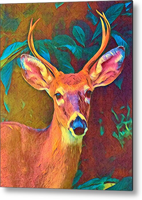 Majestic Metal Print featuring the painting Majesty by Juliette Becker