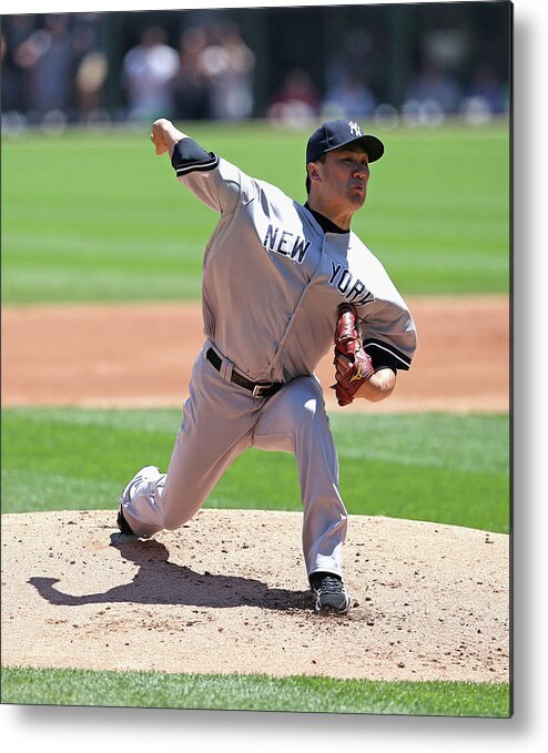 American League Baseball Metal Print featuring the photograph Masahiro Tanaka by Jonathan Daniel