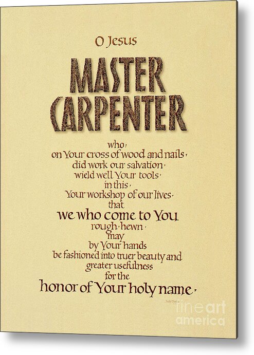 Master Carpenter Metal Print featuring the painting Master Carpenter by Judy Dodds