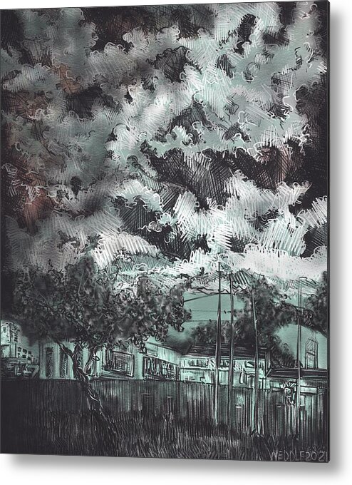 Drawing Metal Print featuring the digital art May Days by Angela Weddle