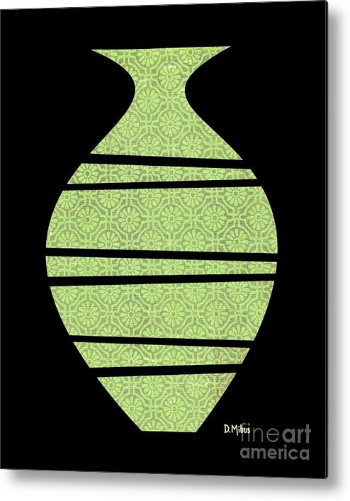 Mid Century Metal Print featuring the digital art Mid Mod Vase 2 by Donna Mibus