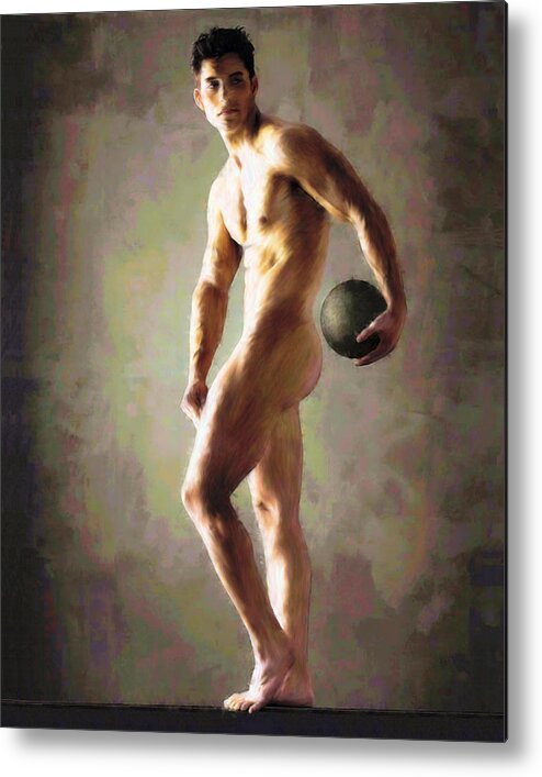 Modern Athlete Metal Print featuring the painting Modern Athlete by Troy Caperton