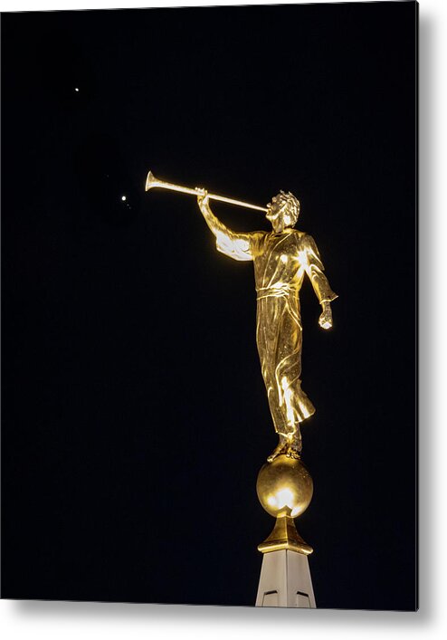 Christmas Star Metal Print featuring the photograph Moroni and The Christmas Star by Steve Ferro