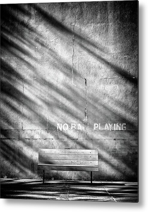  Metal Print featuring the photograph No Ball Playing by Steve Stanger