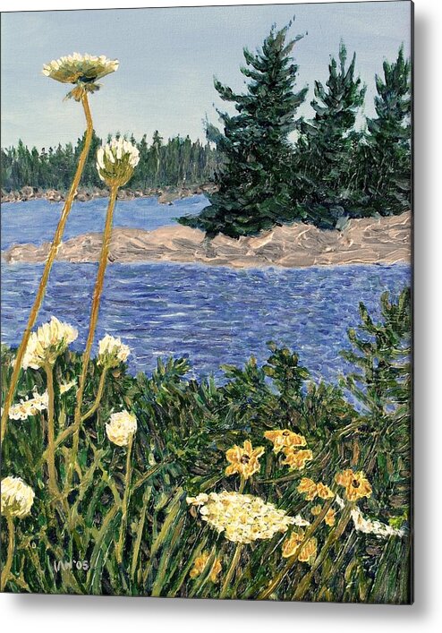 Northern Ontario Metal Print featuring the painting North Channel Lake Huron by Ian MacDonald