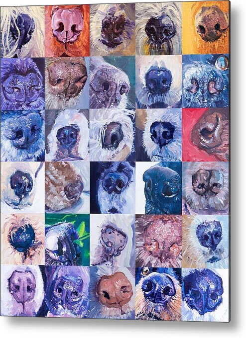 Dogs Metal Print featuring the painting Noses by Sheila Wedegis