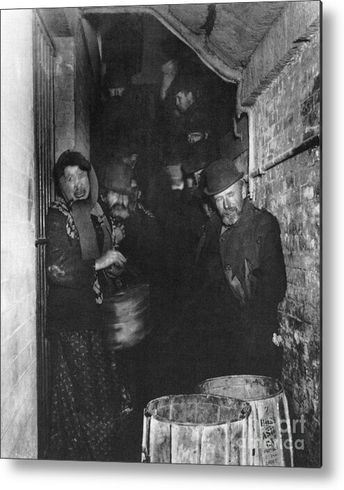 1800s Metal Print featuring the photograph NYC Police Station Lodgers by Jacob Riis
