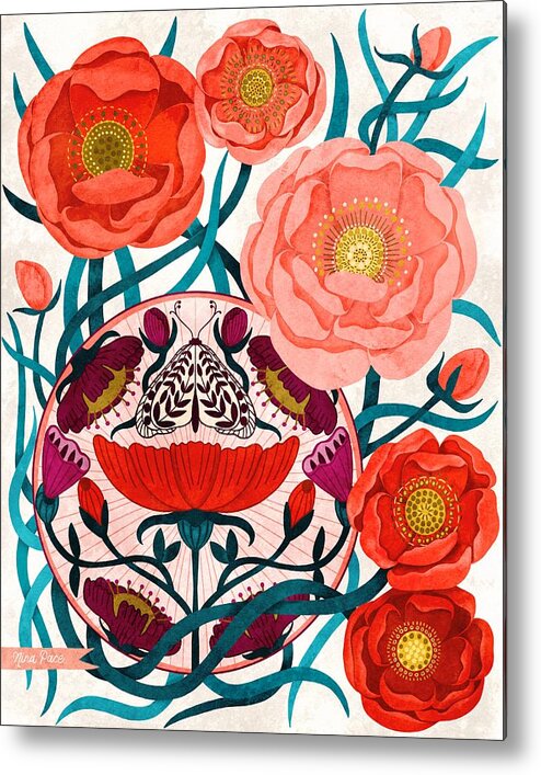 Blooms Metal Print featuring the digital art Odella by Nina Pace
