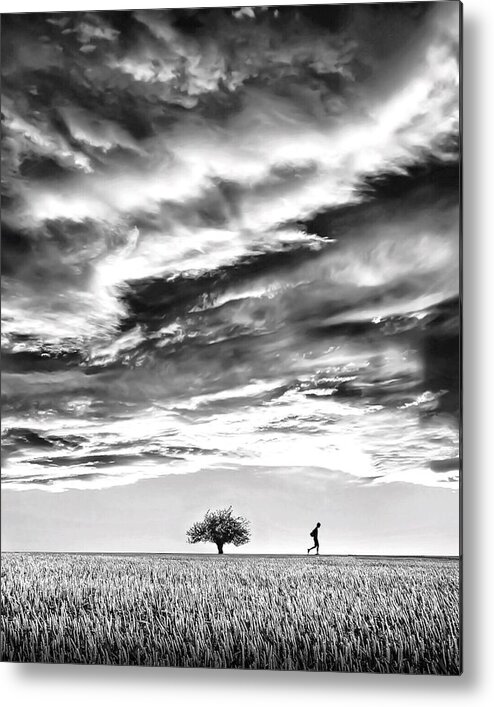 Fine Art Metal Print featuring the photograph Storm approaching by Sofie Conte