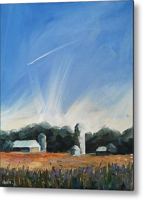 Farm Life Metal Print featuring the painting Our Ontario 2020 by Sheila Romard