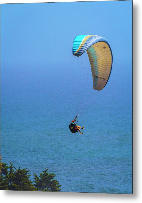 Paragliders Metal Print featuring the photograph Paragliding on a Breezy Afternoon 6 5.30.22 by Lindsay Thomson